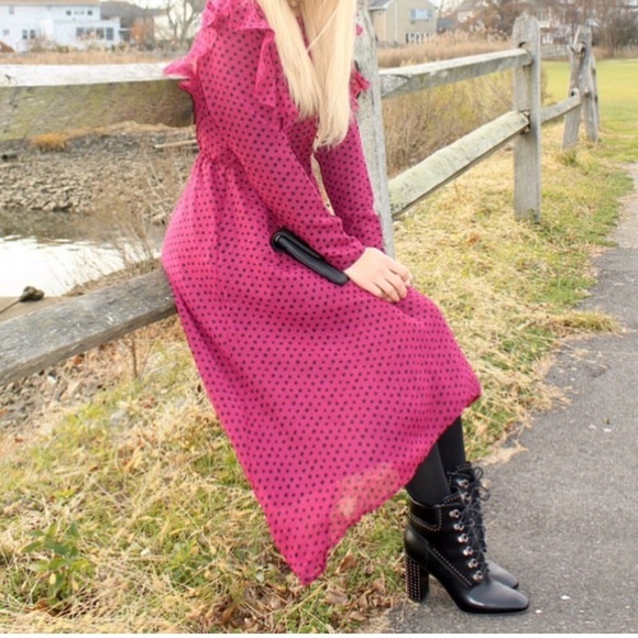 Wukogals | Willow Chiffon Asymmetric Dress Dot XXS - Picture 13 of 13